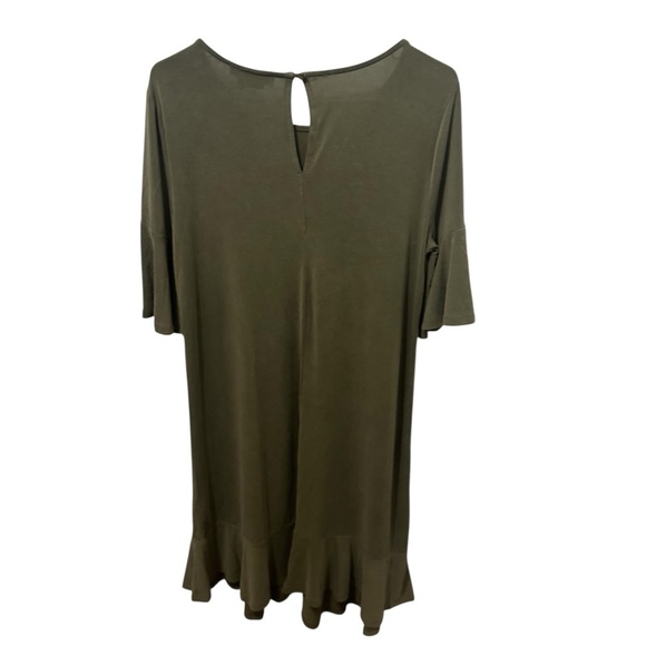 Anthropologie Averil Tee Dress Size M Olive Green - Picture 2 of 4